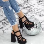Sandalen mit einer dicken Ferse und FLD-1-Plattform schwarz | Mei