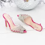 Sandalen mit einer dünnen Ferse JY-32 Fuksja | Mei