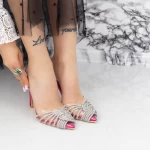 Sandalen mit einer dünnen Ferse JY-32 Fuksja | Mei