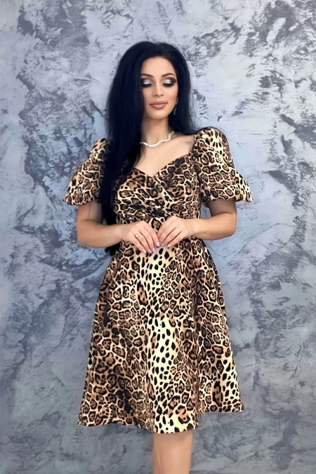 Frauenkleid 76458 Leopard | Kikiriki