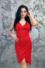 Frauenkleid 75820 rot Kikiriki