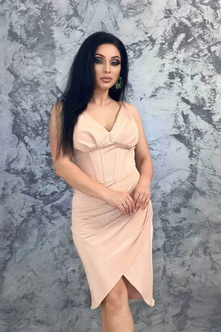 Frauenkleid 75820 Beige Kikiriki