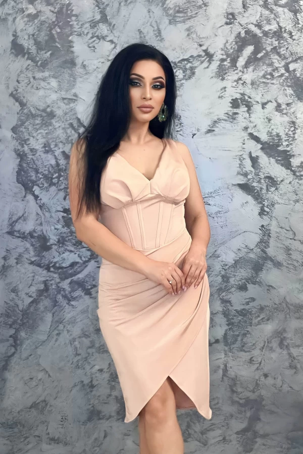 Frauenkleid 75820 Beige Kikiriki