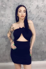 Frauenkleid 002 Schwarz Bella