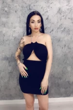 Frauenkleid 002 Schwarz Bella