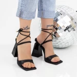 Sandalen mit einer dicken Ferse 2Kv73 Black | Mei