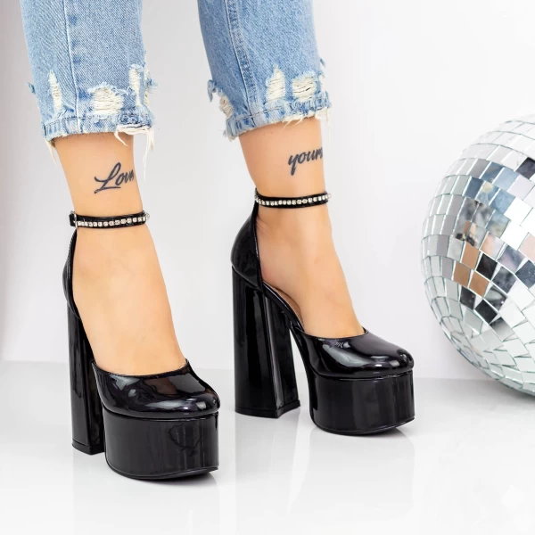 Dicke Fersenschuhe und 2KV89 Plattform Black | Mei