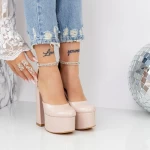 Fette Absätze und 2KV89 Beige Schuhe Mei