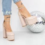 Fette Absätze und 2KV89 Beige Schuhe Mei