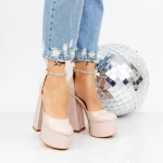 Fette Absätze und 2KV89 Beige Schuhe Mei
