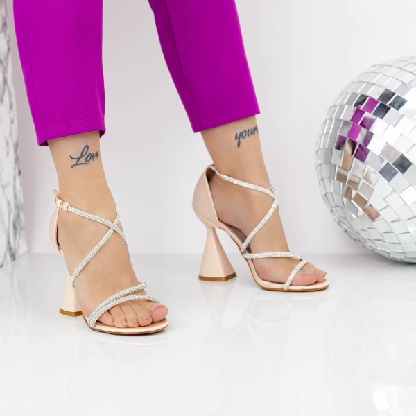 Sandalen mit dicken Absätzen 2BD35 Beige Mei