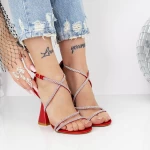 Sandalen mit dicken Absätzen 2bd35 rot Mei