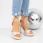 Sandalen mit einer dünnen Ferse und 2Kv72 Beige Mei