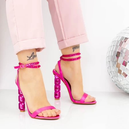 Sandalen mit dicken Absätzen 2bd30 Fuchsia | Mei