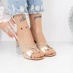 Damenschuhe mit einem dicken Absatz 2xkk21 Champagner | Mei