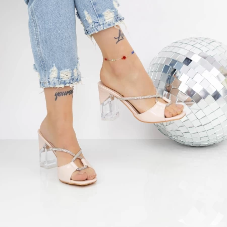 Damenschuhe mit einem dicken Absatz 2xkk21 Beige | Mei