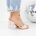 Damenschuhe mit einem dicken Absatz 2xkk21 Beige | Mei