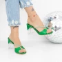 Damenschuhe mit einem dicken Absatz 2xkk21 Grün | Mei