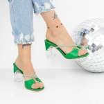Damenschuhe mit einem dicken Absatz 2xkk21 Grün | Mei