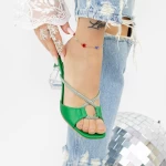 Damenschuhe mit einem dicken Absatz 2xkk21 Grün | Mei