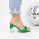 Damenschuhe mit einem dicken Absatz 2xkk21 Grün | Mei