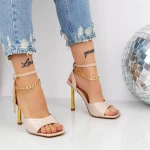 Sandalen mit einem dünnen Absatz 2KV81 Beige Mei