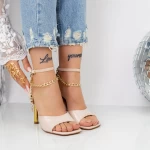 Sandalen mit einem dünnen Absatz 2KV81 Beige Mei