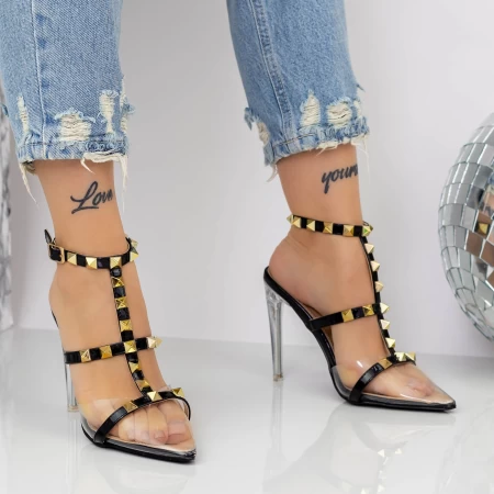 Sandalen mit einem dünnen Absatz 2KV82 Schwarz | Mei