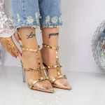 Sandalen mit einem dünnen Absatz 2KV82 Champagner | Mei