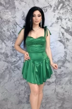 Frauenkleid 10564 dunkelgrün Kikiriki