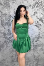 Frauenkleid 10564 dunkelgrün Kikiriki