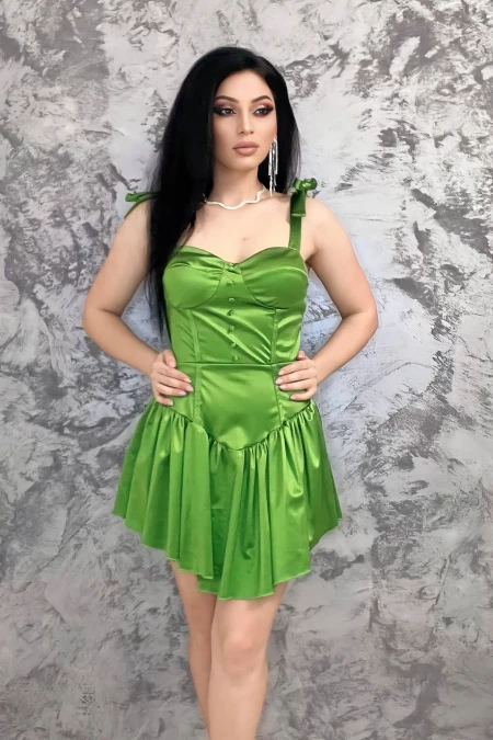 Frauenkleid 10564 hellgrün Kikiriki