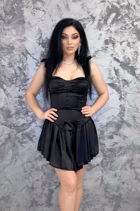 Frauenkleid 10564 Schwarz Kikiriki