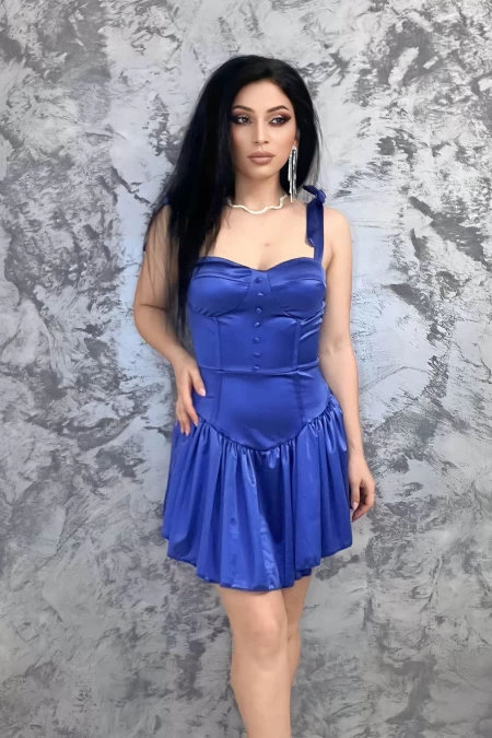 Frauenkleid 10564 dunkelblau Kikiriki