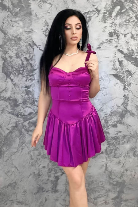 Frauenkleid 10564 Lila Kikiriki