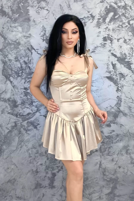 Frauenkleid 10564 Beige Kikiriki
