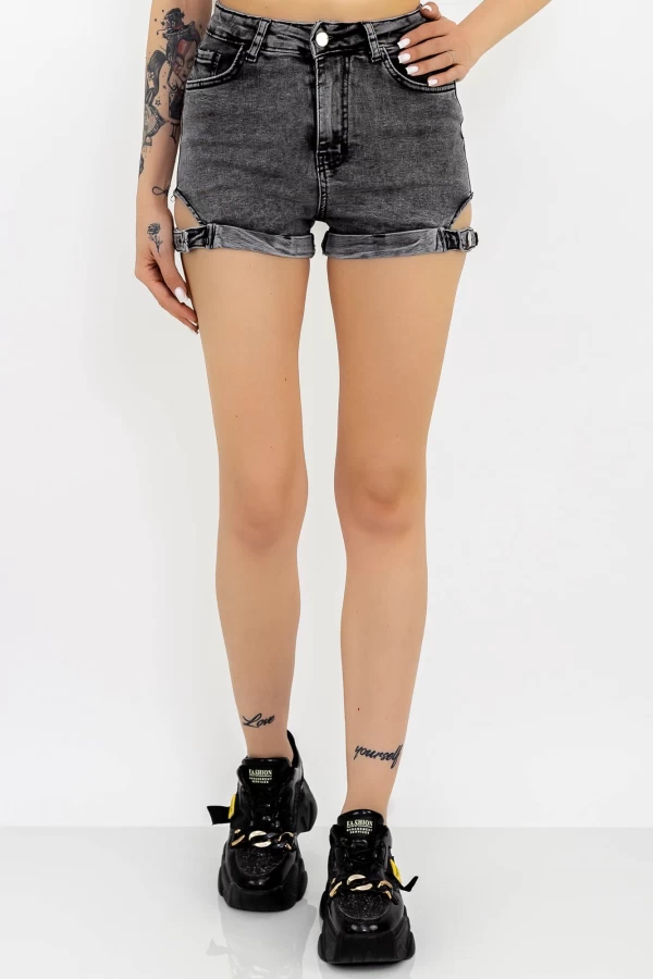 Kurzjeans für Frauen 8070 Grau Gesicht
