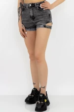 Kurzjeans für Frauen 8070 Grau Gesicht