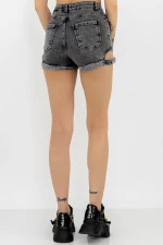 Kurzjeans für Frauen 8070 Grau Gesicht