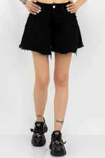 Kurzjeans für Frauen 8093 Schwarz Gesicht