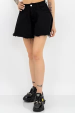 Kurzjeans für Frauen 8093 Schwarz Gesicht