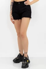 Frauen kurze Jeans SH131-1 Schwarz | Gesicht
