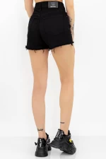 Frauen kurze Jeans SH131-1 Schwarz | Gesicht