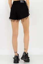 Frauen kurze Jeans SH112-1 Schwarz | Gesicht