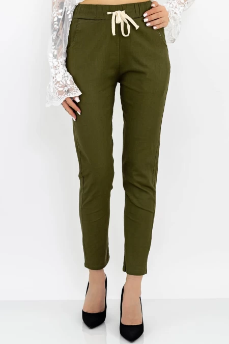 Frauen MR2204-3 Khaki Hosen Gesicht