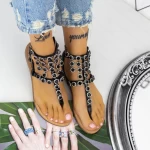 Frauen 2pt1 Sandalen schwarz Mei