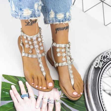 Frauen 2pt1 Sandalen Silber Mei
