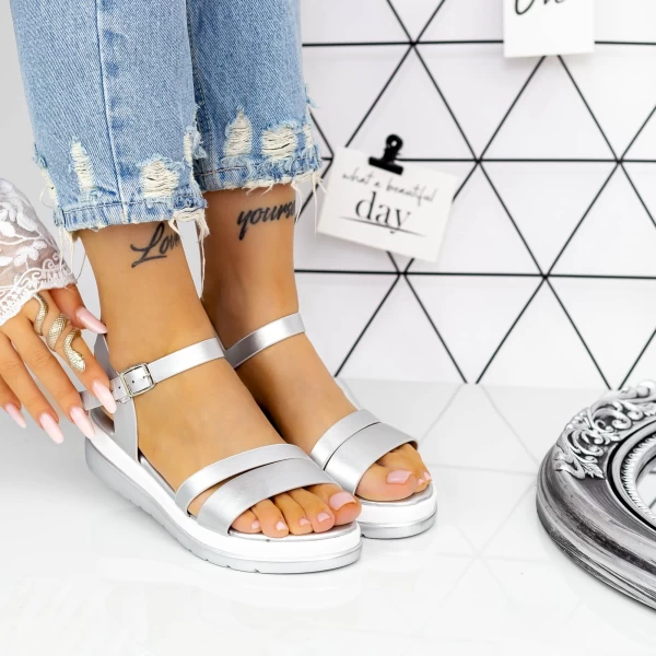 Frauen 2pt10 Silbersandalen Mei