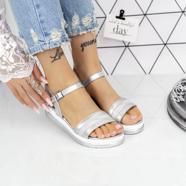 Frauensandalen 2pt11 Silber Mei