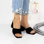 Damenflip Flops mit dicker Ferse 2LE12 Schwarz | Mei